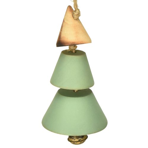 Floristik24 Vianočné ozdoby na stromček, jedľa na zavesenie, vianočná zelená/prírodná V10cm D24cm 4 ks