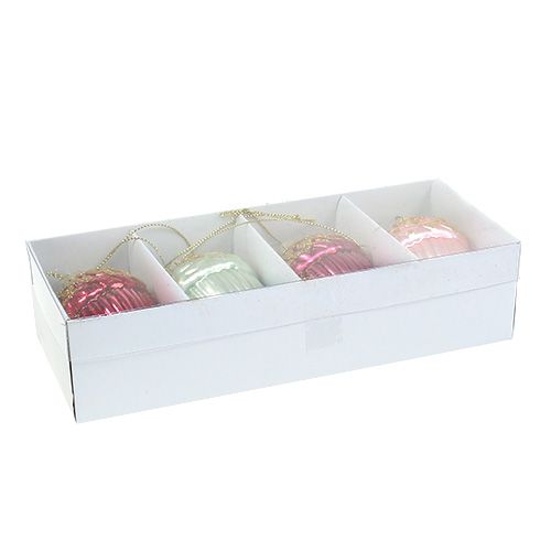 Floristik24 Vianočná ozdoba na stromček žaluď na zavesenie 8cm zadok. 4ks