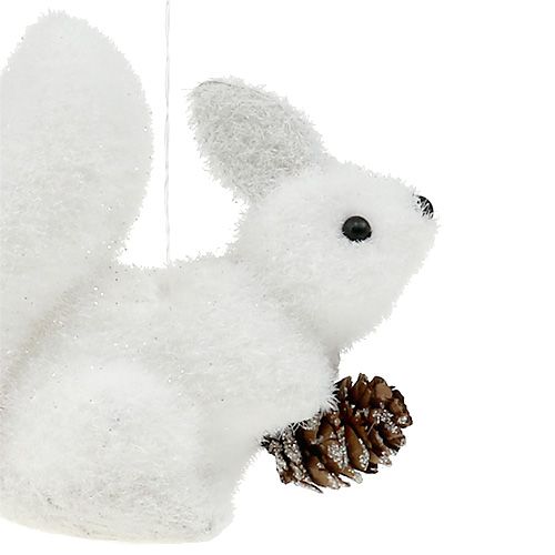 položky Vianočné ozdoby na stromček veverička biela 7cm 6ks