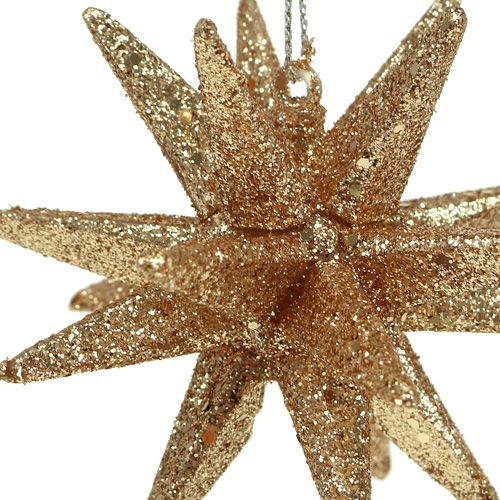 položky Ozdoba na vianočný stromček trblietavé hviezdy 7,5cm 8ks zlatá