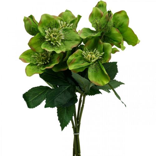 položky Vianočná ruža Pôstna ruža Čemerice umelé kvety zelené L34cm 4ks
