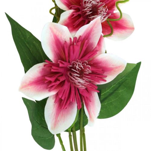 položky Konár plamienok s 5 kvetmi, umelý kvet, ozdobný konár ružový, biely L84cm