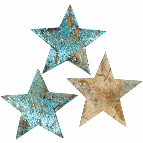 Floristik24 Kokosová hviezda modrá 5cm 50ks stolová dekorácia s rozsypanými hviezdičkami