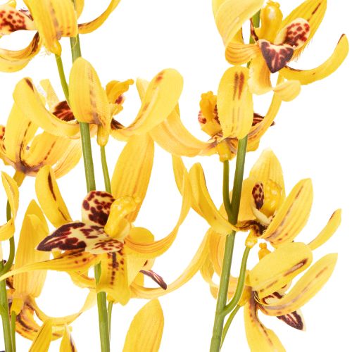 položky Umelá orchidea Cymbidium ako kvetinová stonka pre elegantnú dekoráciu, 95 cm, 2 kusy