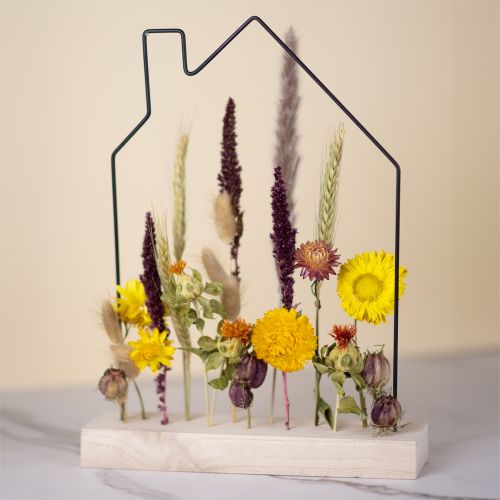 položky Urob si sám kvetinový bar s domčekom zo sušených kvetov 34,5×24,5 cm