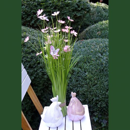 položky Travný strapec s kvetmi a motýľmi ružový 70cm