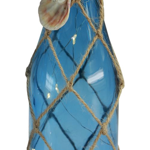 položky Sklenená fľaša námorné modré fľaše s LED V28cm 2ks