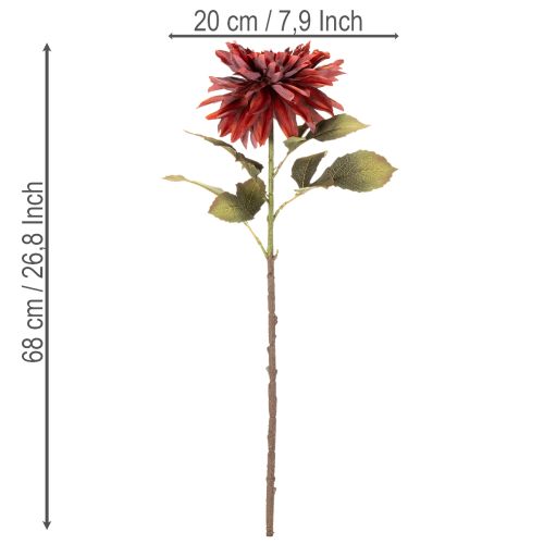 Umelý kvet dalie s dlhou stonkou, 68 cm | Floristik24.sk