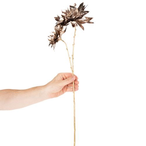 Umelý kvet dahlia, s dlhou stonkou a dvoma kvetmi, 75 cm | Floristik24.sk