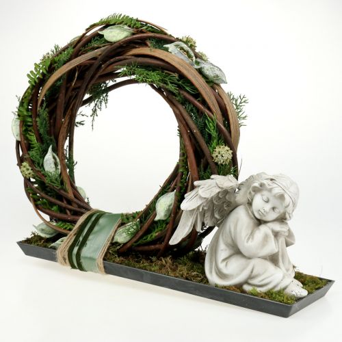 položky Spomienková figúrka spiaceho anjela sivá 16cm 2 ks