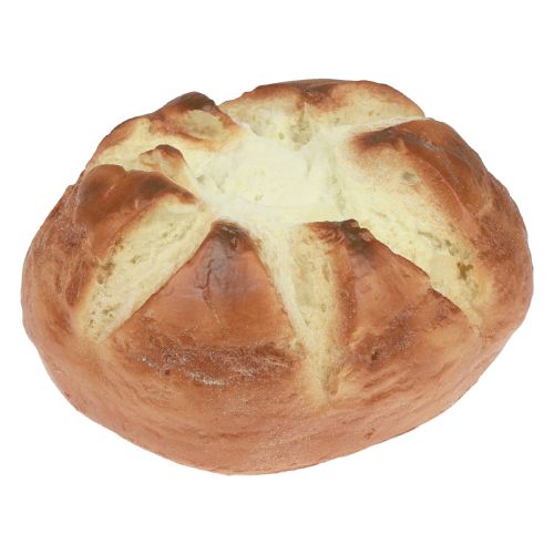 Ozdobný chlieb atrapa Veľkonočný chlieb dekorácia do výkladu pekáreň Ø16cm
