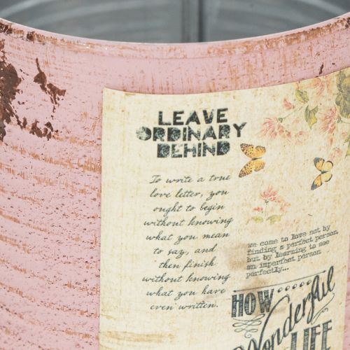 položky Dekoratívna plechovka, starožitná ruža, kovová plechovka na sadenie, Ø11cm V10,5cm