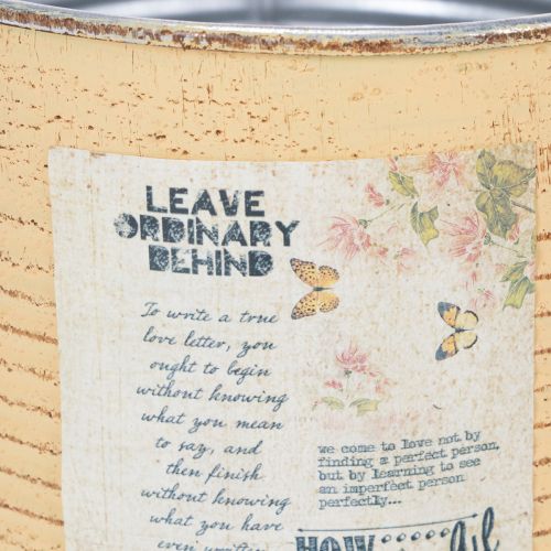 položky Dekoratívny plech, marhuľový, kovový kvetináč, letná dekorácia, Ø15,5 cm V15 cm