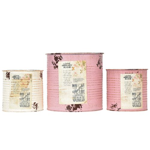 položky Sada kvetináčov na balkón a do záhrady, dekorácia kvetináča, vintage štýl, 15 cm, 3 kusy