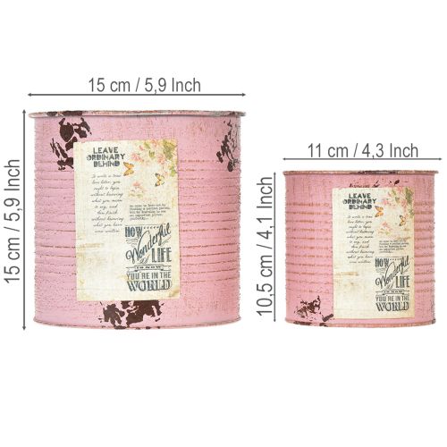 položky Sada kvetináčov na balkón a do záhrady, dekorácia kvetináča, vintage štýl, 15 cm, 3 kusy