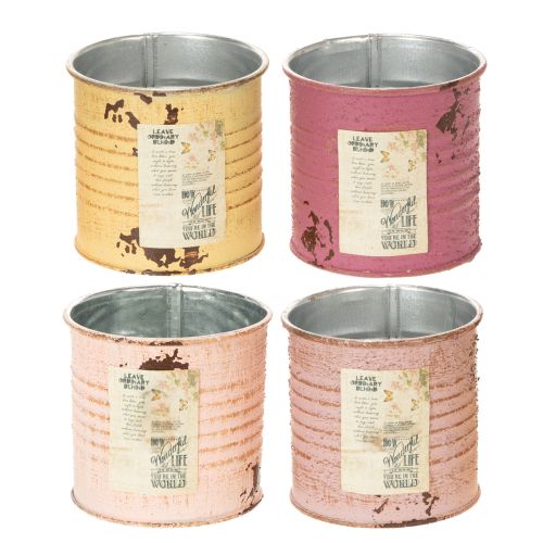 Dekoračná krabička kovová vintage Ø8cm V7,5cm Rôzne farby kúpiť | Floristik24.sk