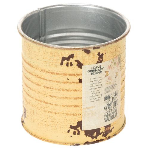 položky Dekoratívna plechovka, letná marhuľová farba, kovová plechovka, kvetináč, Ø8 cm V7,5 cm