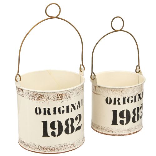 položky Ozdobná násada vedra &quot;Originál 1982&quot; krémová Ø12/10cm 2×2-súprava