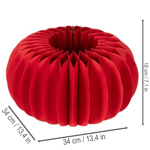 Papierová dekorácia tekvice s medovými plástmi 34cm 2ks | Floristik24.sk