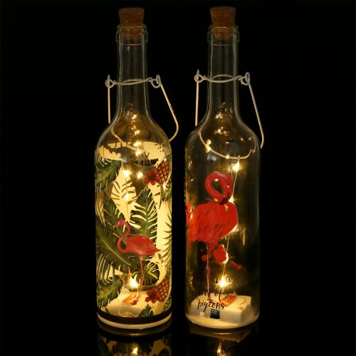 položky Deco fľaša LED plameniak 37,5cm teplá biela 2ks