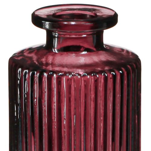 položky Dekoratívne fľaše sklenené retro mini vázy Bobuľové V13cm 6 ks