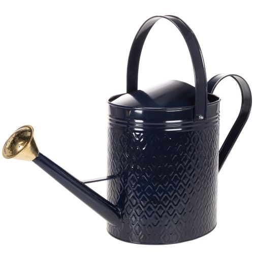 Dekoratívna krhlica, kovová, vintage modro-zlatá kockovaná, retro dizajn, na vnútorné použitie, do záhrady alebo na balkón, 65 cm kúpiť | Floristik24.sk