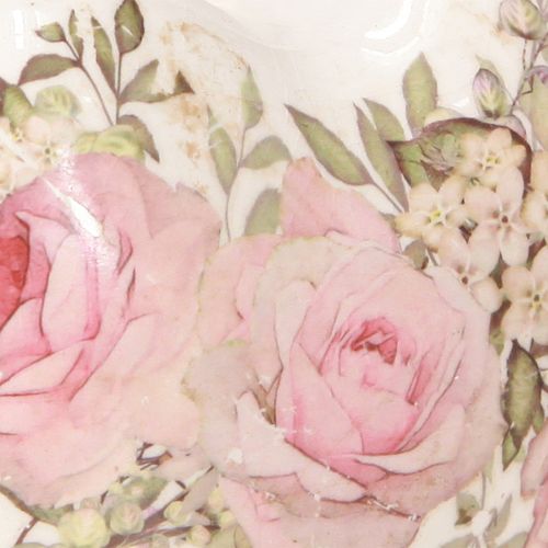 položky Ozdobné srdiečka s ružovou keramikou v krémovoružovej farbe 8x8cm 3ks