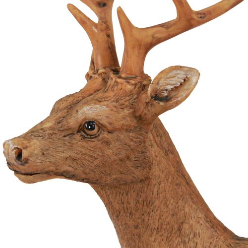 položky Dekoračný jeleň hnedý vo vzhľade dreva 19x8,5x22,5cm 2 kusy