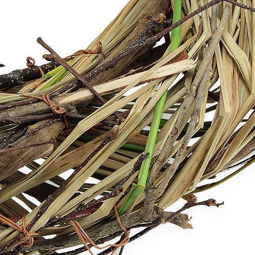 Floristik24 Vŕbový veniec s trávou Ø25cm natur