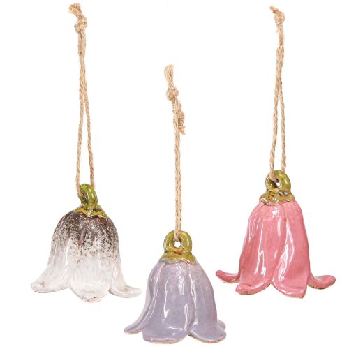 položky Ozdobná konvalinka na zavesenie keramické kvety 7cm 3 ks