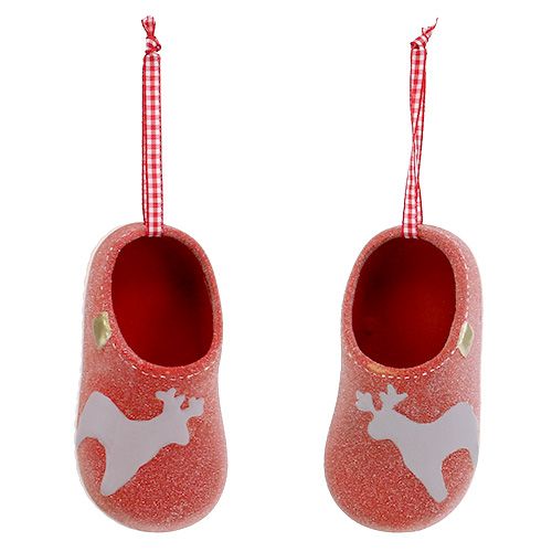 Ozdobné papuče 13cm červené 4ks | Floristik24.sk