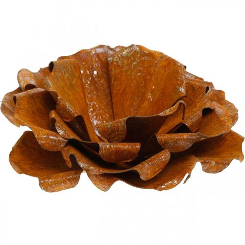 Floristik24 Ozdobná ruža z patiny, kvet na ozdobu, kovový kvet Ø20cm