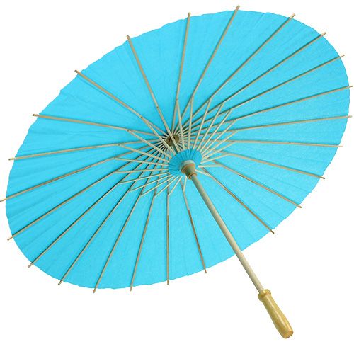 Floristik24 Ozdobný dáždnik tyrkysový Ø60cm V42cm