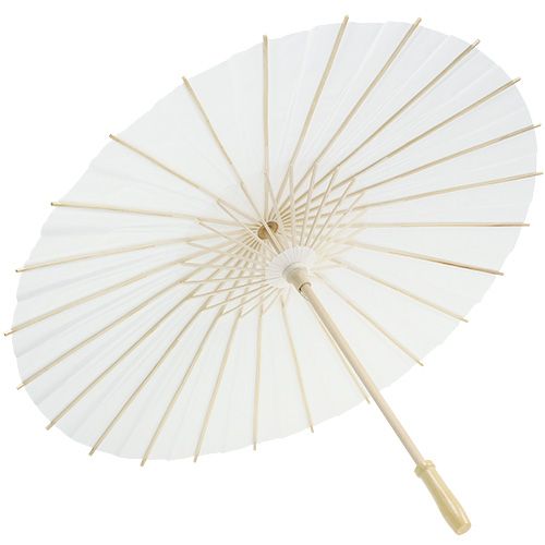 Floristik24 Ozdobný dáždnik biely Ø60cm V42cm