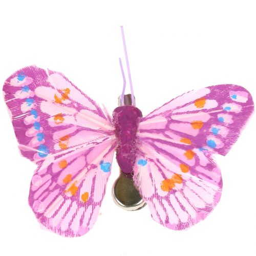 položky Deko motýle na klipe rôzne farby 6cm 24ks
