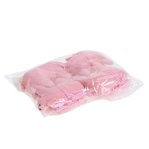 Floristik24 Deco prasiatko ružové 11,5cm 4ks