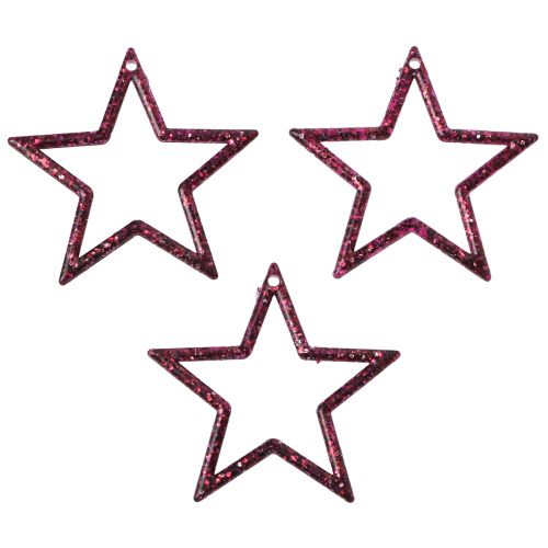 položky Dekoratívna dekorácia Star Berry Glitter Table Dekorácia Vianočná 4,5cm 120 ks