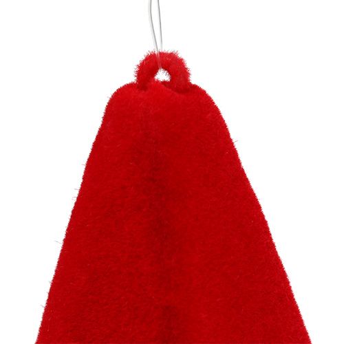 Floristik24 Deco star red flocked 20cm