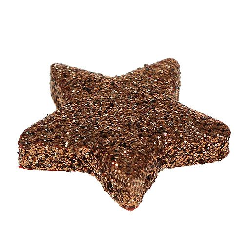 Floristik24 Deco hviezdy mini 2,5cm meď, sľuda 100p