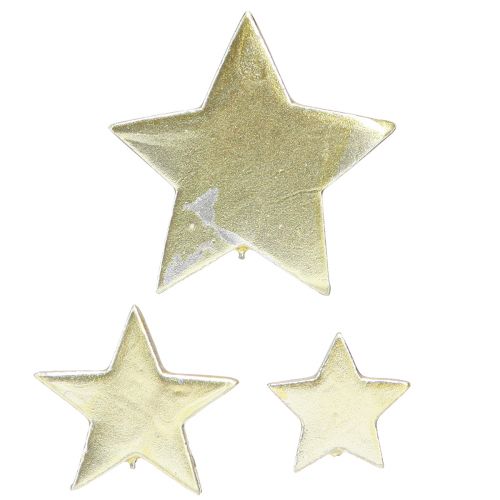 Ozdobné hviezdičky rozptylová dekorácia zlatá Ø3-7cm – 2. výber – 44 kusov