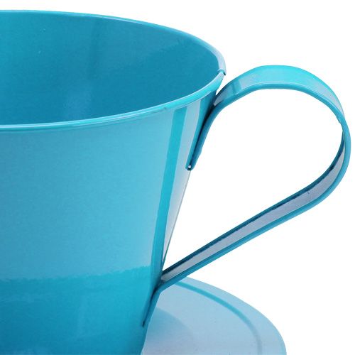 položky Kovový pohár s tanierikom Modrý Ø16cm V11cm