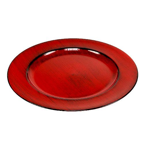 položky Deko tanier plastový Ø28cm červeno-čierna