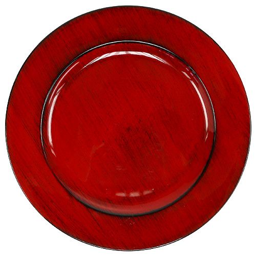 Floristik24 Deko tanier plastový Ø28cm červeno-čierna