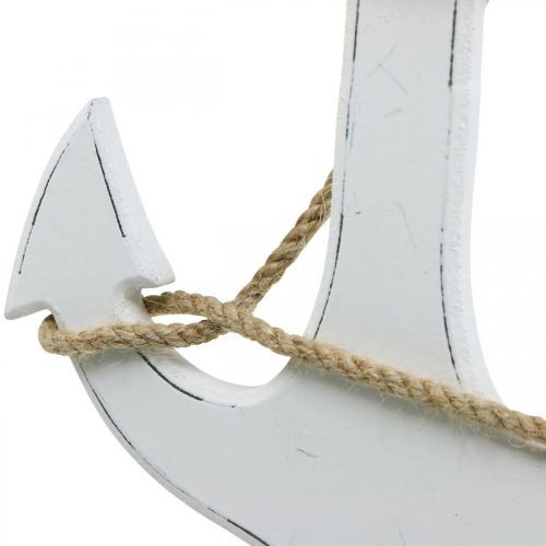 položky Deco Anchor Wood White Drevená kotva na zavesenie 24cm