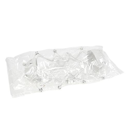 Floristik24 Ozdobný stromček s miskou na čajovú sviečku biela 25cm 2ks