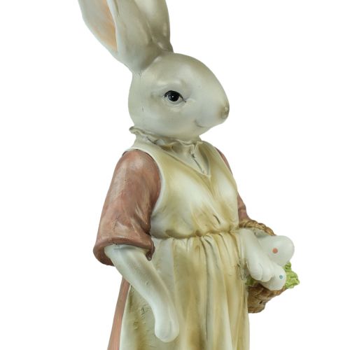 položky Ozdobný zajačik zajačik dámsky košík Veľkonočné vajíčka ozdobná figúrka Veľká noc V37cm