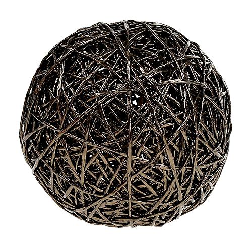 Deco guľa tmavohnedá Ø15cm | Floristik24.sk
