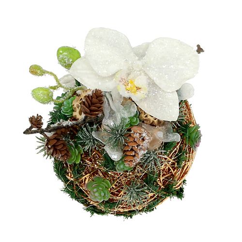 Deco guľa tmavohnedá Ø15cm | Floristik24.sk
