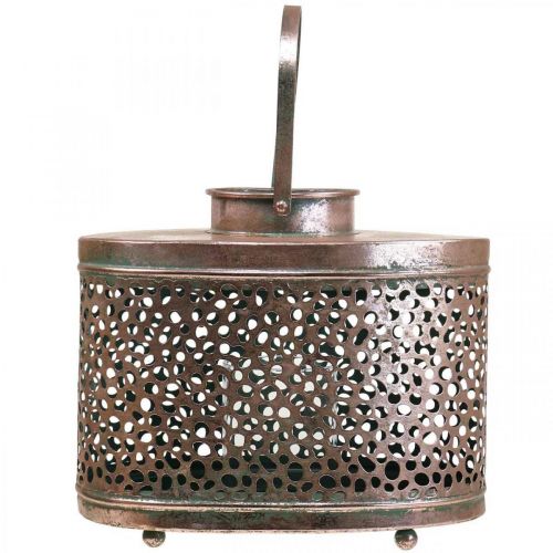 položky Deco lampáš oválna stolová dekorácia kovová 27×16×23cm