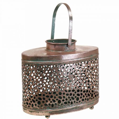 položky Deco lampáš oválna stolová dekorácia kovová 27×16×23cm